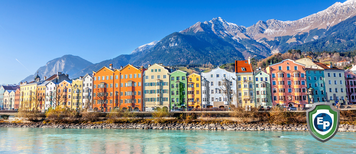 Colorful houses in Austria